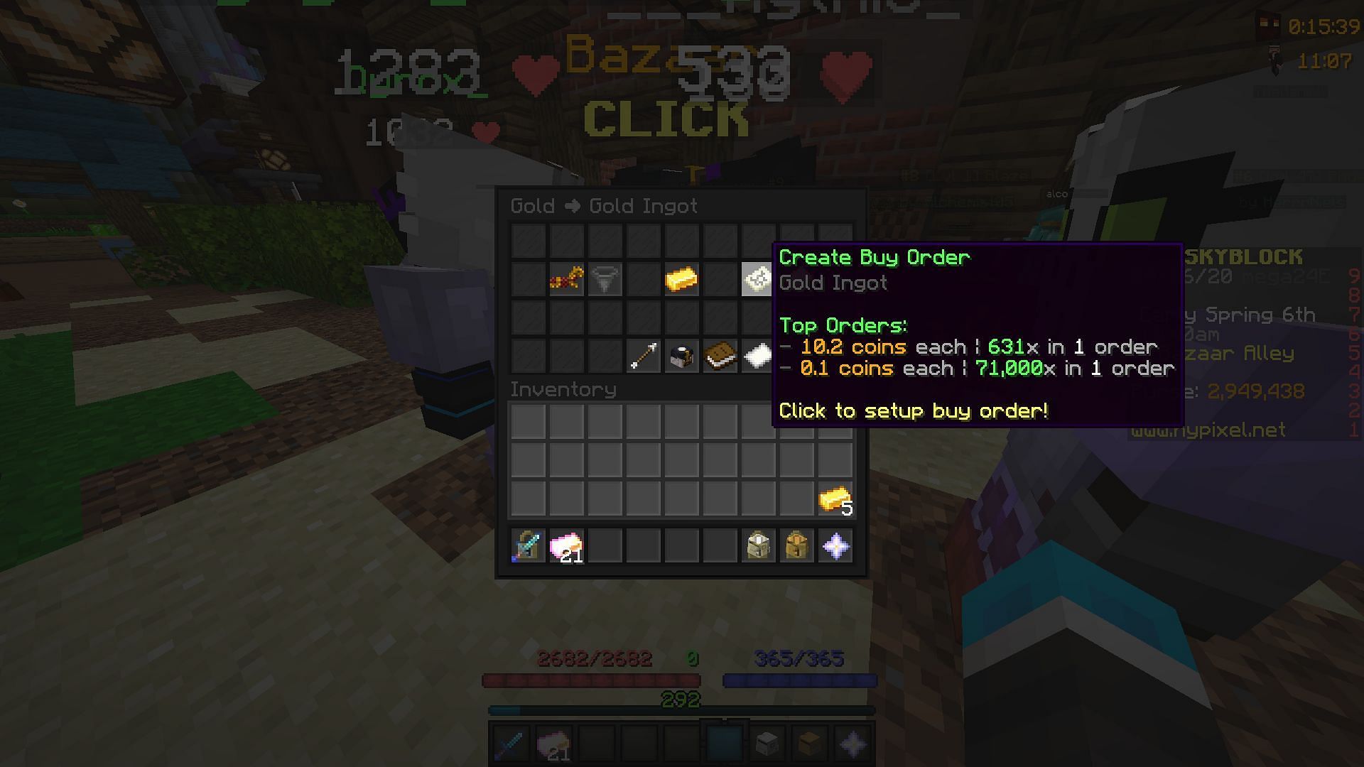 There's nothing wrong with haggling for gold in multiplayer (Image via Hypixel)